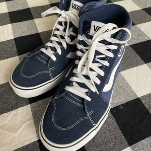 Hi Top Old Skool Vans- blue (size 10 women)